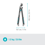 Gardena Forbici da potatura EnergyCut Pro S, a doppio taglio, forbici da potatura per legno verde