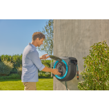 Gardena PowerRoll XL: porta-tubo da parete da 35 m, turchese - set