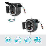 Gardena PowerRoll XL - Scatola da parete per tubo flessibile da 35 m, bianca - set
