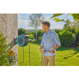 Gardena Scatola da parete a batteria PowerRoll XXL, singola, 40 m, turchese