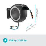 Gardena PowerRoll XXL, set con scatola da parete a batteria, 40 m, bianco