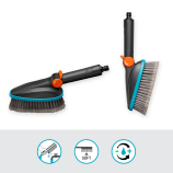 Spazzola manuale Gardena Cleansystem M morbida, con raccordo per tubo flessibile, per la pulizia di piccole superfici