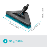 Gardena Cleansystem spazzola manuale rigida flessibile, spazzola per la pulizia, superfici resistenti