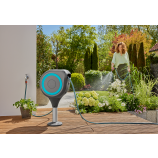 Gardena Contenitore da terrazza per tubo RollUp M, tubo da 20 m, turchese, avvolgimento automatico