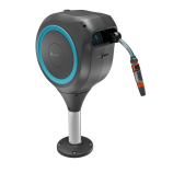 Gardena Contenitore da terrazza per tubo RollUp S, tubo da 15 m, turchese, avvolgimento automatico