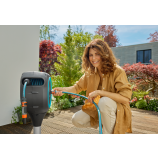 Gardena Contenitore da terrazza per tubo RollUp S, tubo da 15 m, turchese, avvolgimento automatico