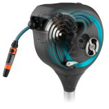Gardena Contenitore da terrazza per tubo RollUp S, tubo da 15 m, turchese, avvolgimento automatico