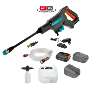 Gardena Idropulitrice a batteria a media pressione AquaClean 24/18V P4A Premium - set