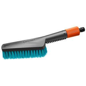 Spazzola manuale Gardena Cleansystem S, rigida, con attacco per tubo flessibile, per la pulizia di piccole superfici