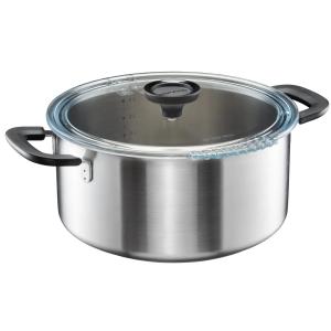 Fiskars Pentola con coperchio, 5,0 L / 24 cm, acciaio inox 1072317