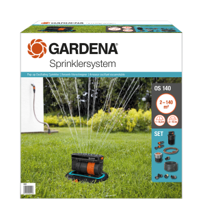 Gardena Set completo con irrigatore a quattro getti estraibile OS 140